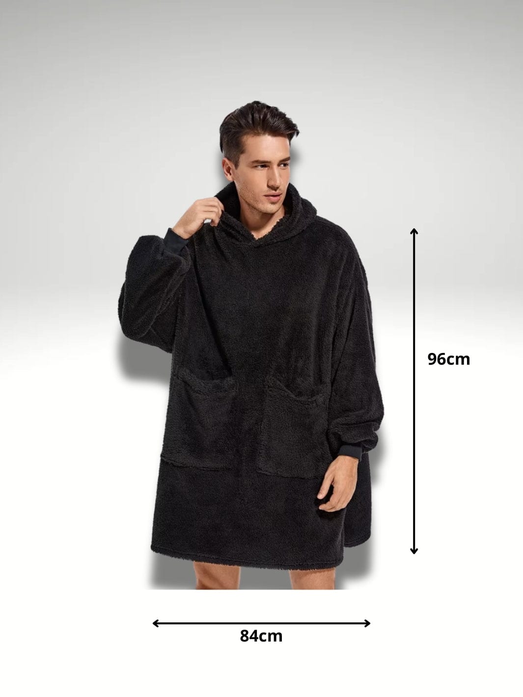 Sweat plaid homme Noir