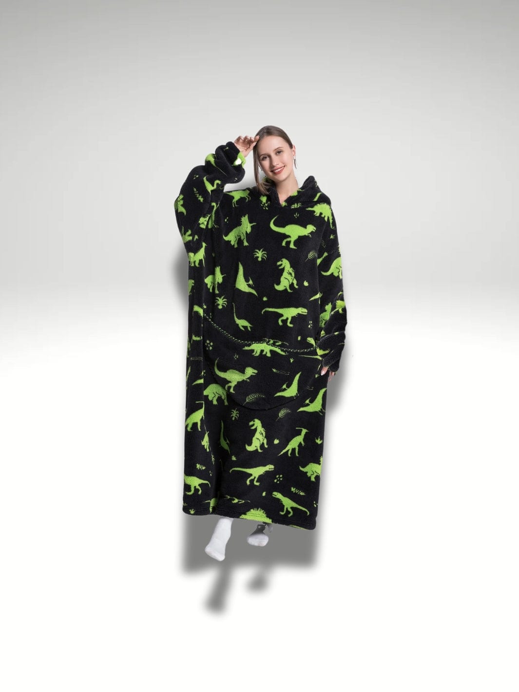 sweat plaid dinosaure adulte