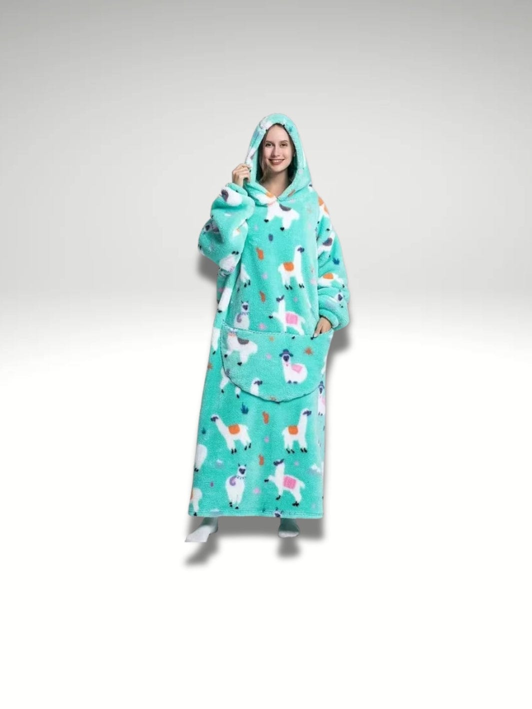 Sweat plaid long polaire