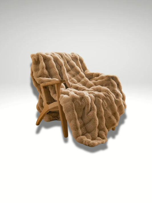 plaid beige tout doux