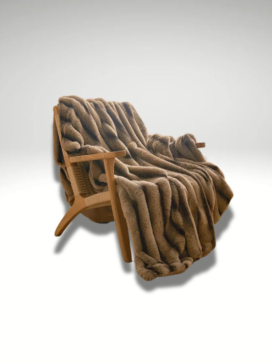 jeté canapé en fausse fourrure