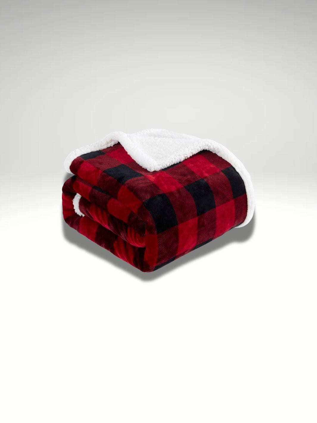 Plaid polaire écossais Rouge et noir