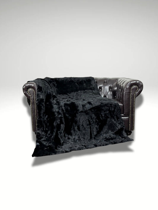 plaid fourrure noir