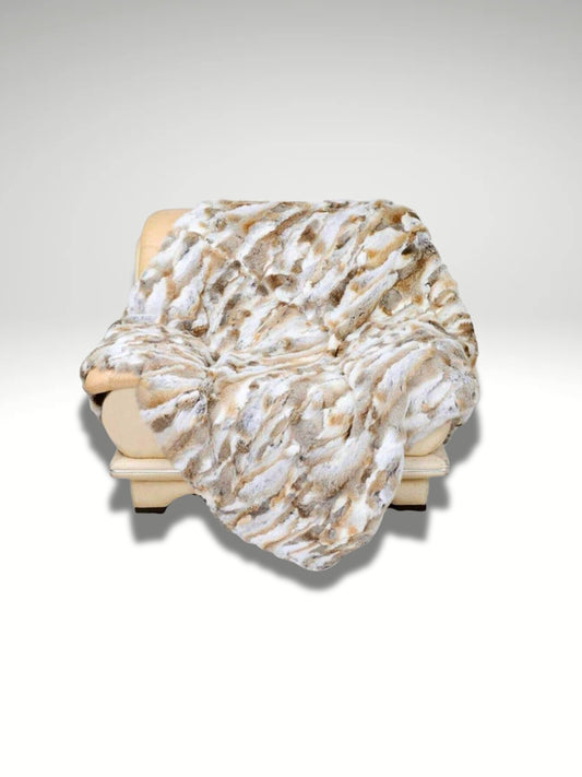 plaid fourrure beige