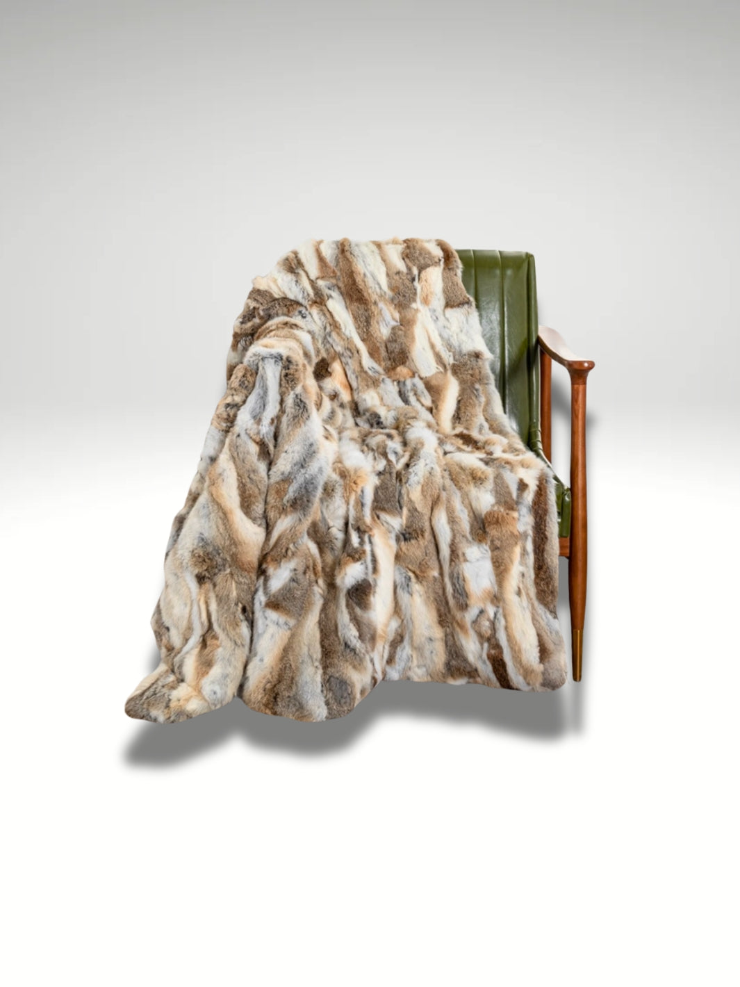 plaid fourrure beige