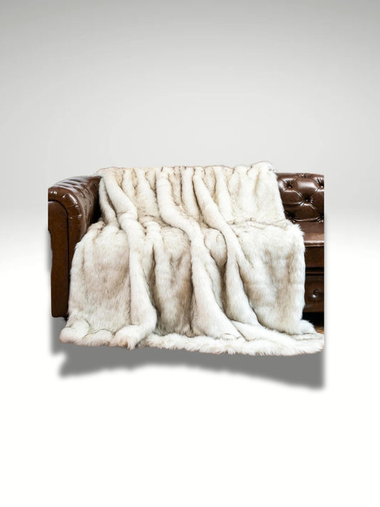 plaid fausse fourrure blanc