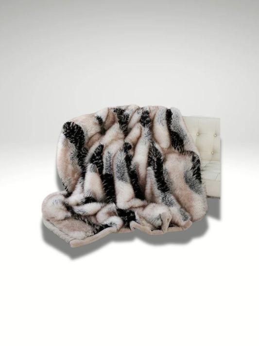 plaid couverture fausse fourrure