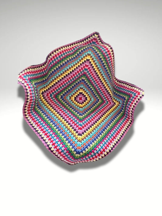 plaid en crochet fait main