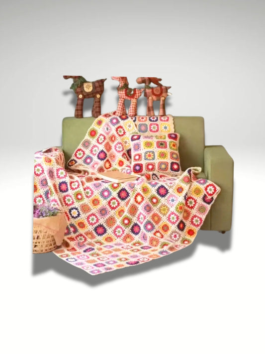 plaid vintage crochet