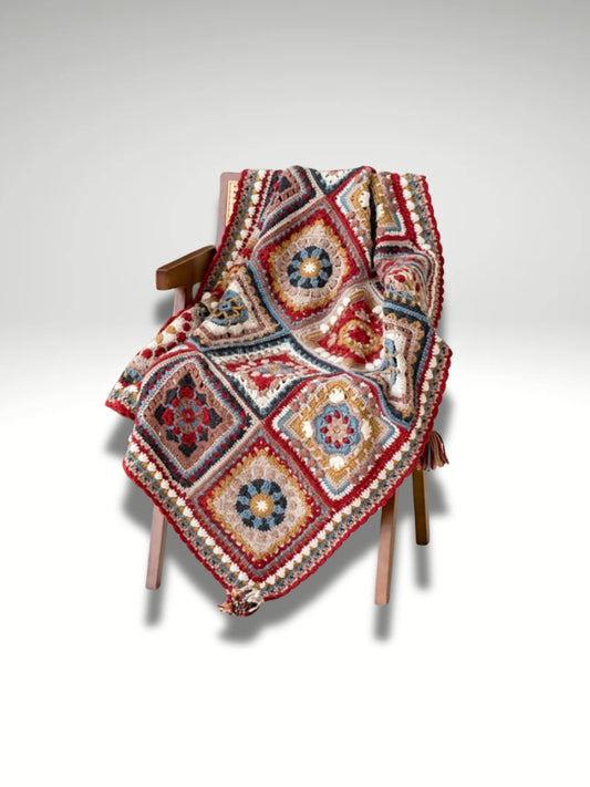 plaid carré crochet