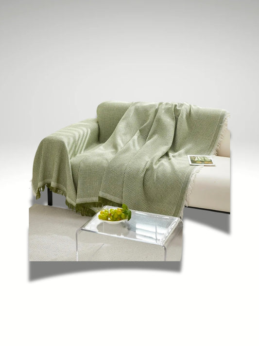 jeté de canapé vert sauge