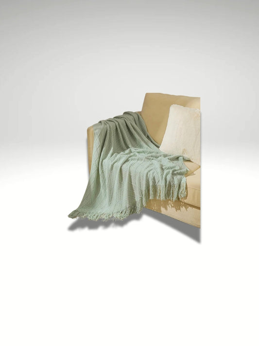 plaid pour canapé au tricot