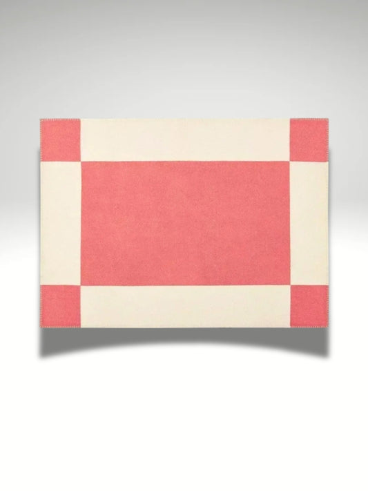 plaid rose et blanc