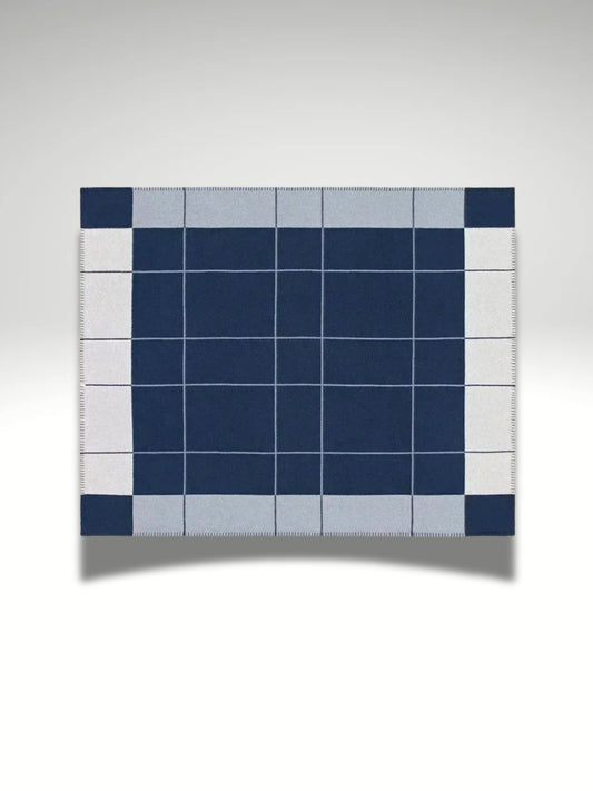 plaid bleu et blanc