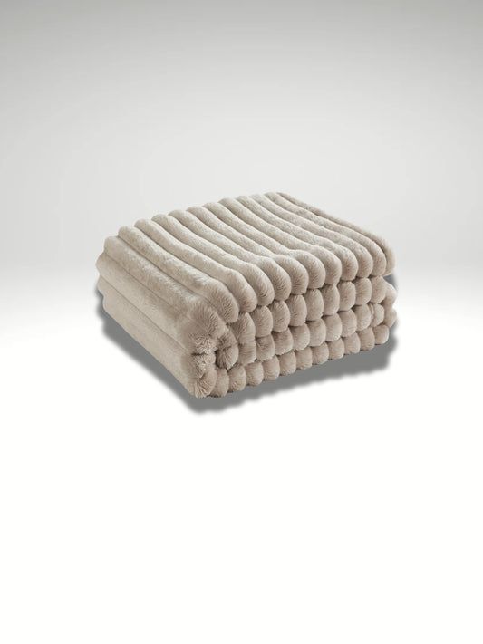 plaid beige pour canapé