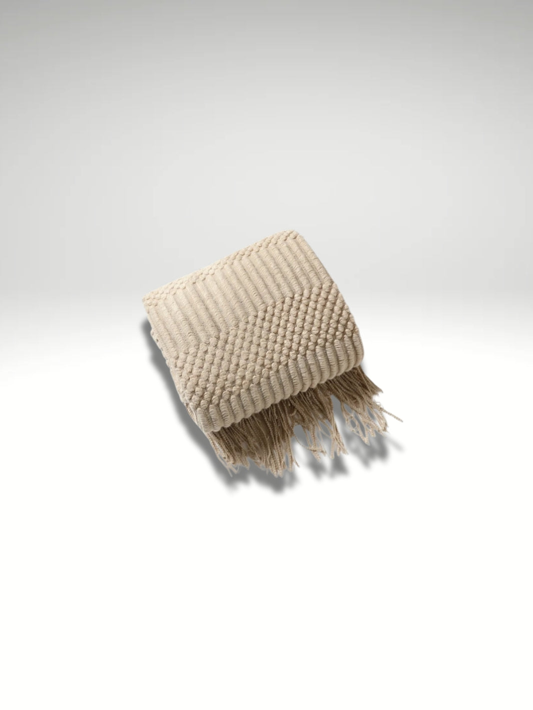 Plaid tricot fin beige DX