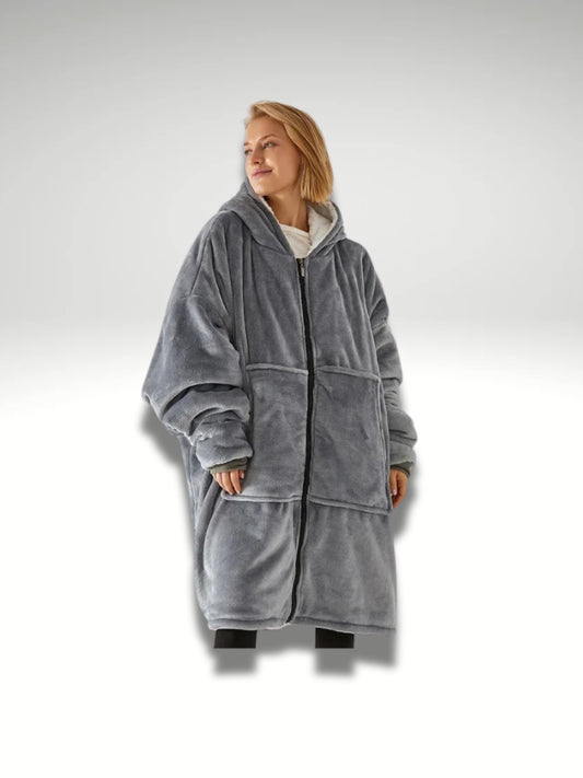 sweat plaid fermeture éclair