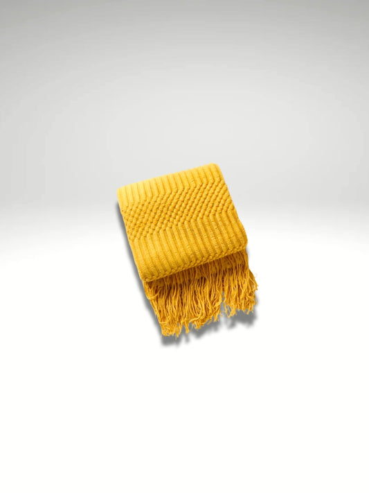 Plaid tricot fin | Jaune DX