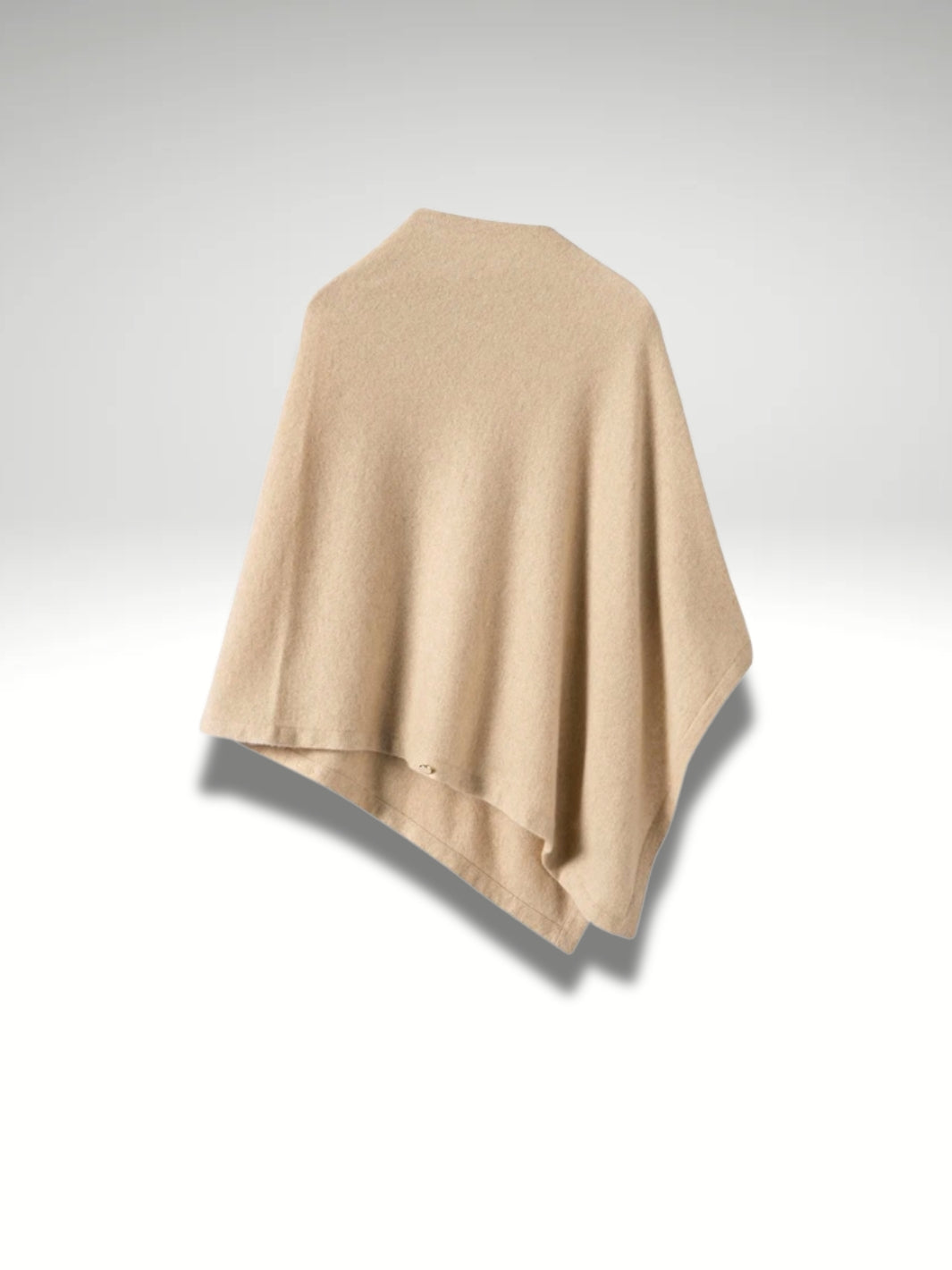 Poncho femme plaid | Beige