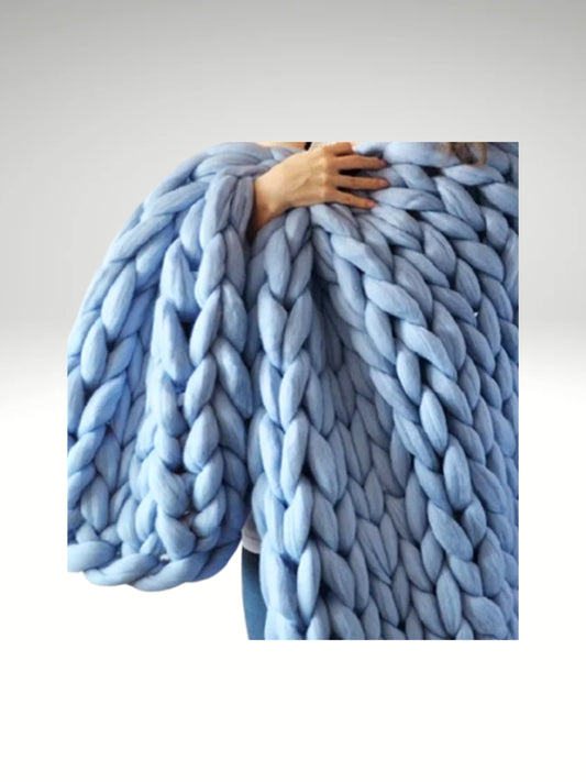 plaid en tricot clair