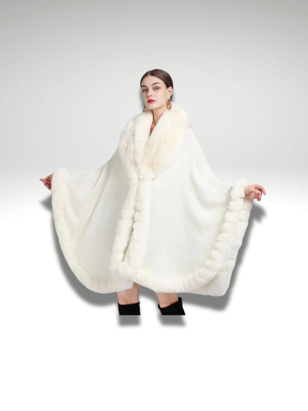 Cape châle poncho Blanc