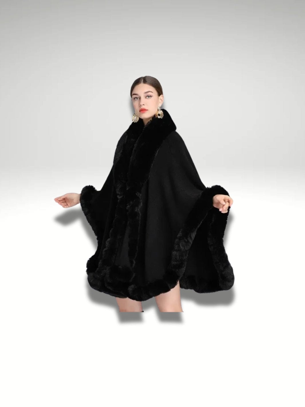 Cape châle poncho Noir