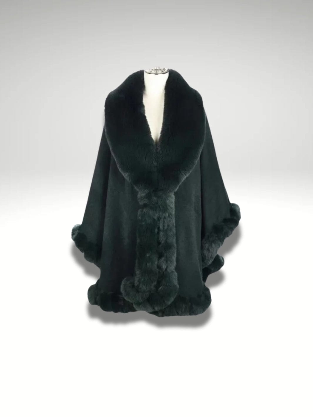 Cape fausse fourrure femme Vert