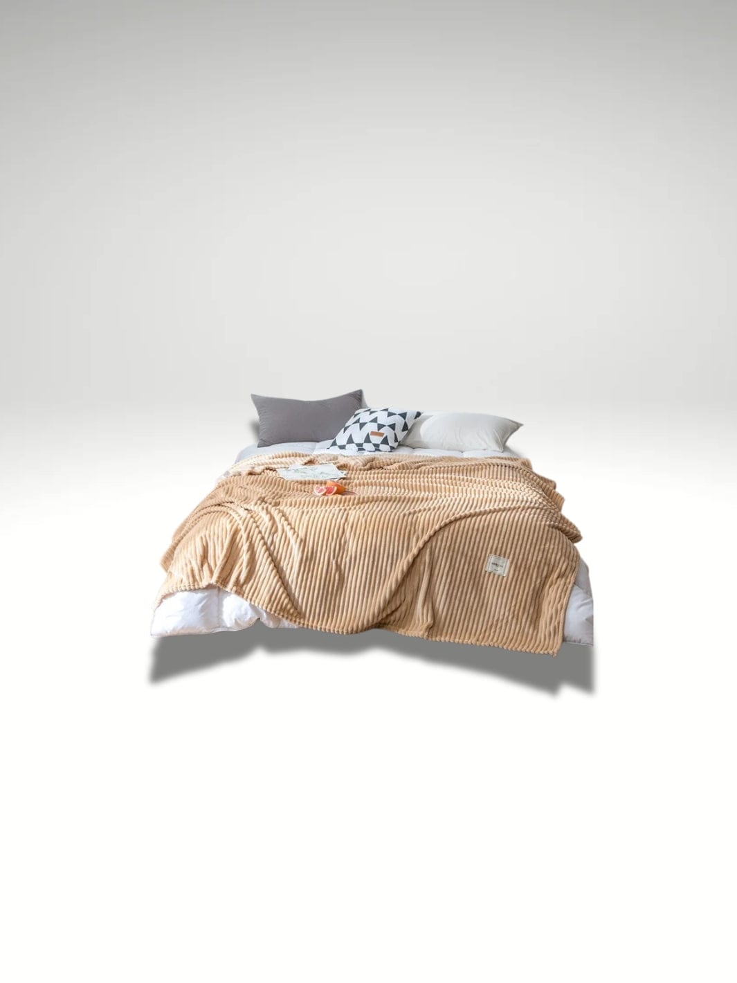 Cocooning plaid couverture Beige / 120x200cm