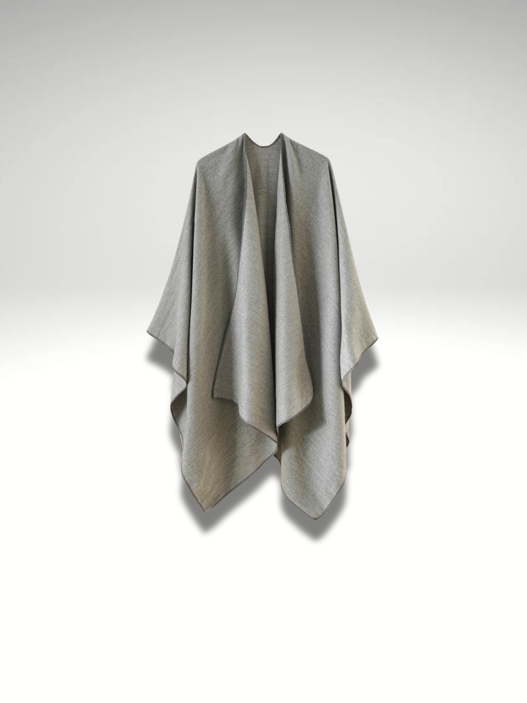 Poncho Plaid gris clair