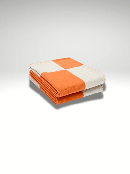 plaid cachemire orange