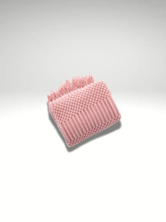 Plaid cocooning tricot | Rose vif DX Rose vif DX / 127x172cm