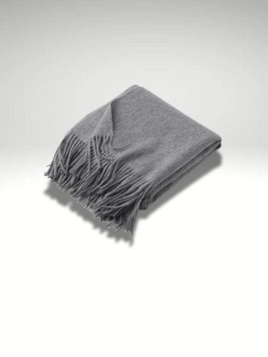 Plaid en laine de mouton Gris / 120x200cm