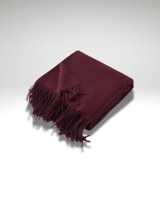 Plaid en laine rouge Rouge bordeaux / 120x200cm