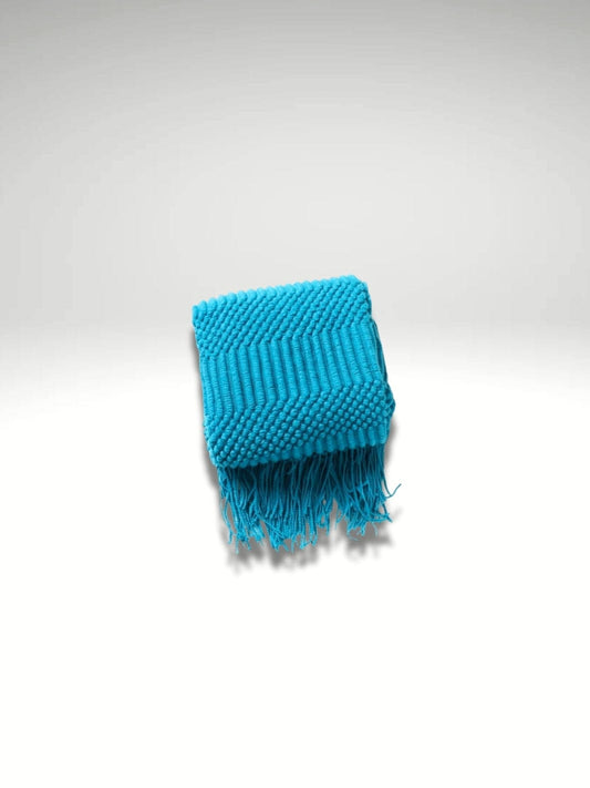 Plaid tricot bleu | vif DX Bleu vif DX / 127x172cm