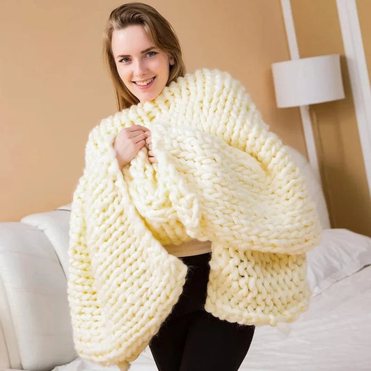 plaid crochet grosse maille