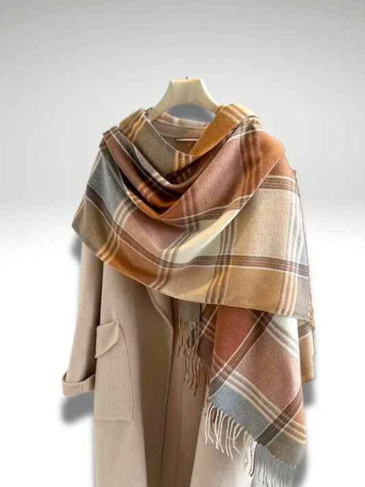 Plaide boheme | Beige à carreaux Beige