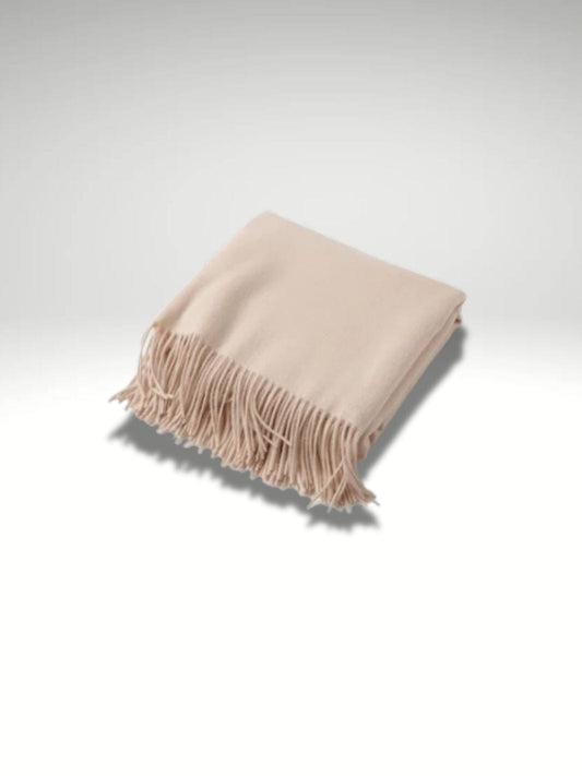 Plaide en laine Blanc cassé / 120x200cm