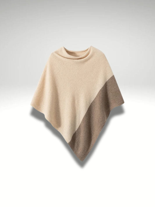 Poncho femme plaid | Beige Beige