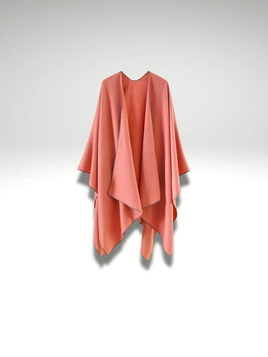 Poncho Plaid femme rose