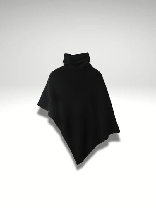 Poncho plaide Noir