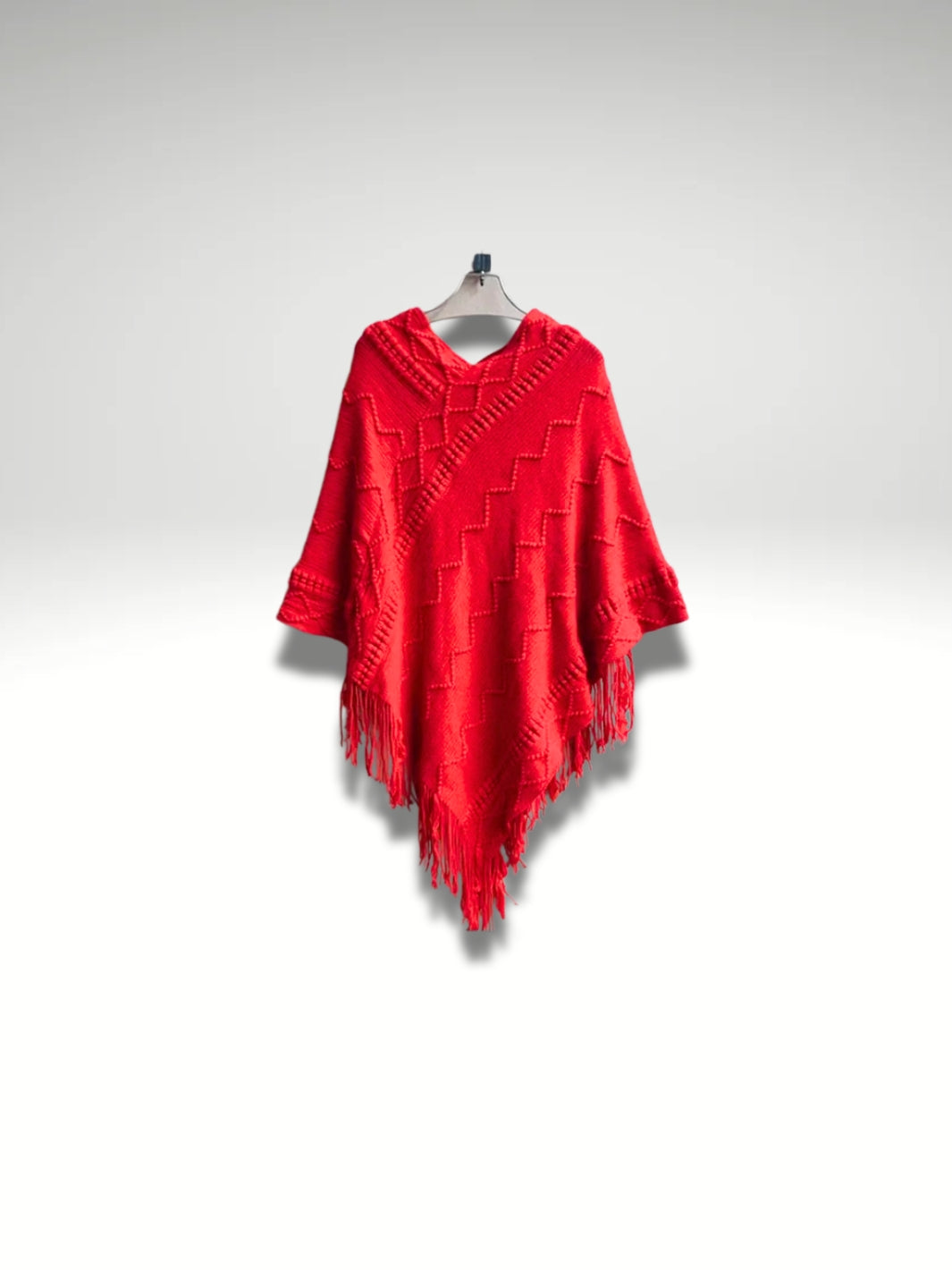 Poncho Plaid rouge