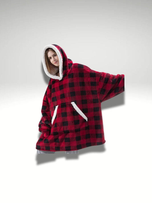 Sweat plaid femme | Rouge et noir Rouge et noir