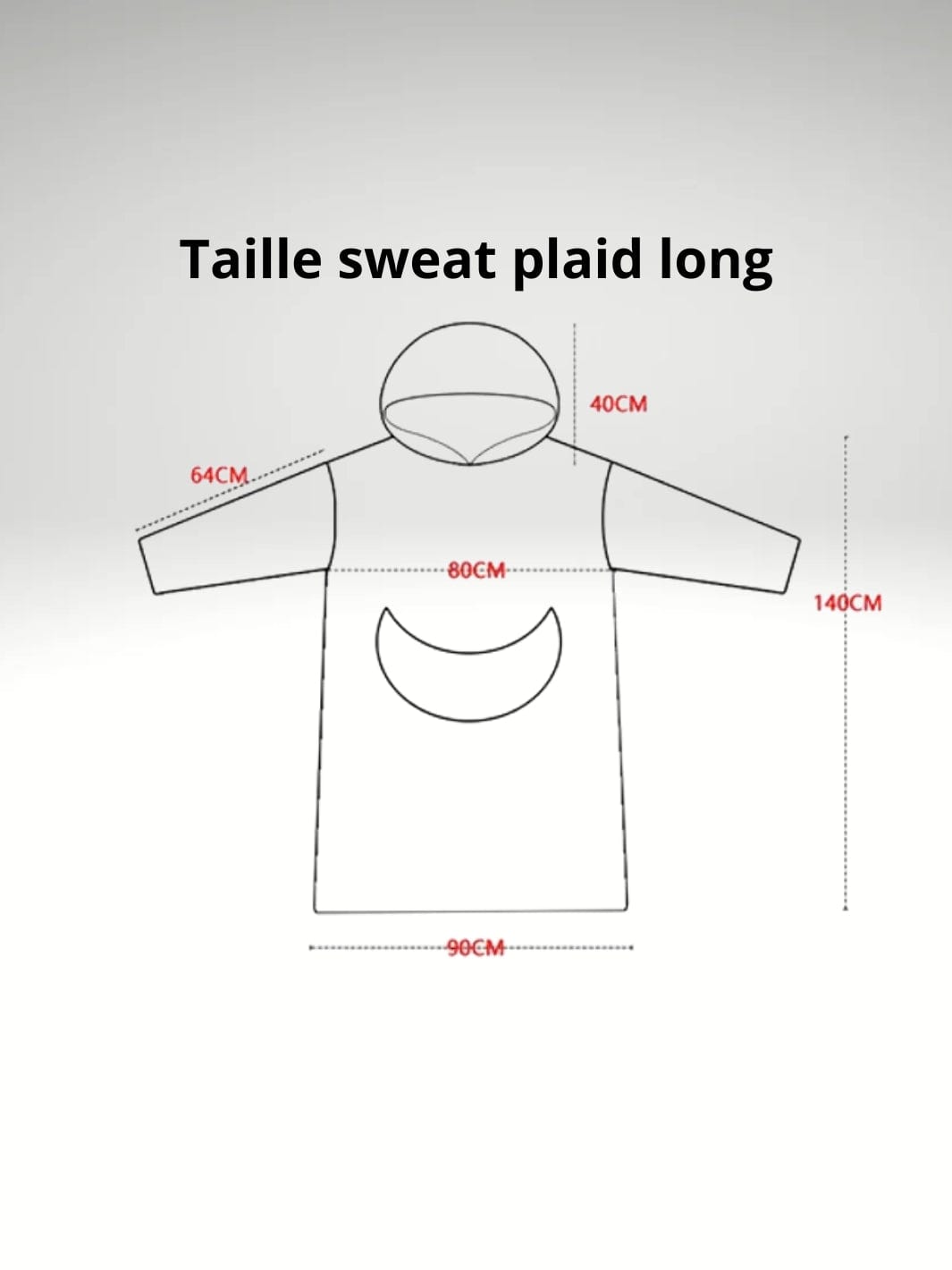 Sweat plaid motif | Fruit de la passion Fruit de la passion / Sweat plaid long - 140cm
