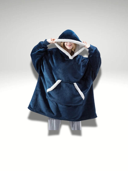 Sweat plaid polaire femme | Bleu Fusion Bleu Fusion